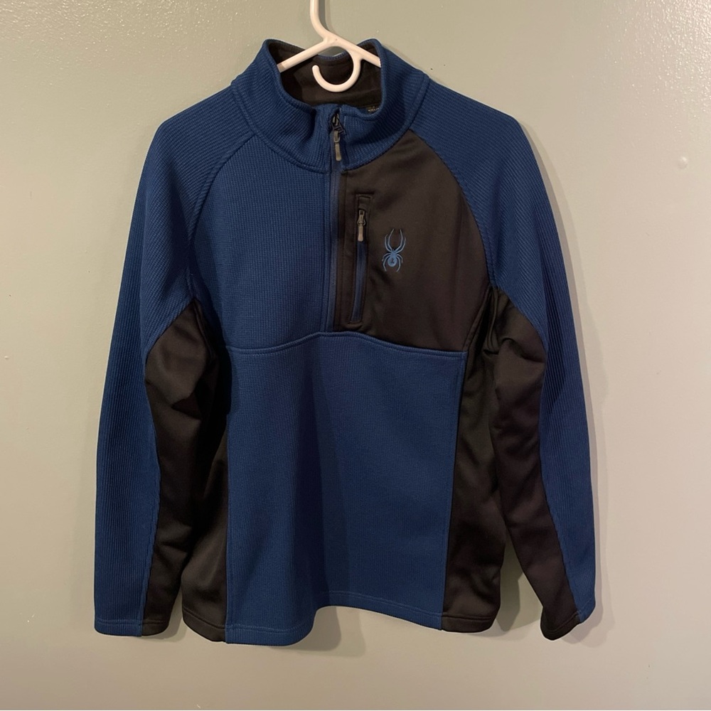 Spyder Men's Gait Knit Blue and Black Performance Jacket